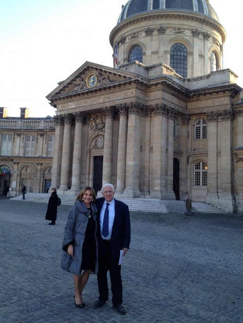 Mrs Maria Elena Cuomo and Pr Alain Deloche, Institut de France, Paris - 11 December 2013