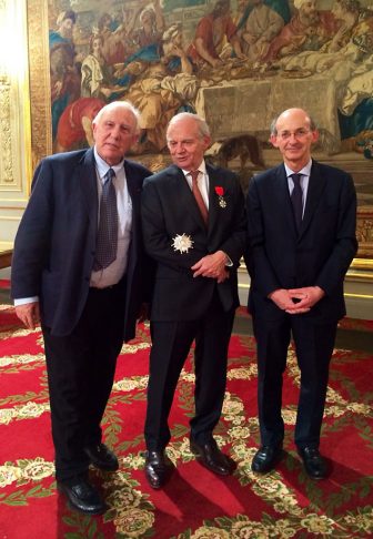 Cérémonie collective de la remise de la Légion d'honneur au Palais de l'Elysée, le 18 février 2015