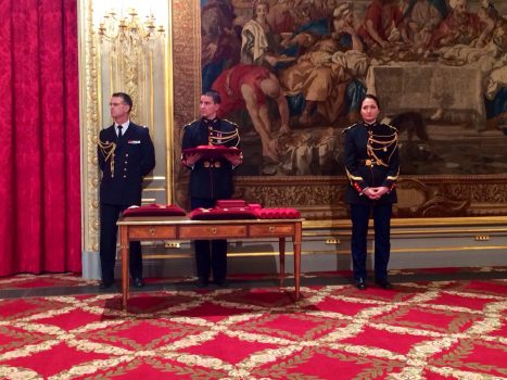 Cérémonie collective de la remise de la Légion d'honneur au Palais de l'Elysée, le 18 février 2015