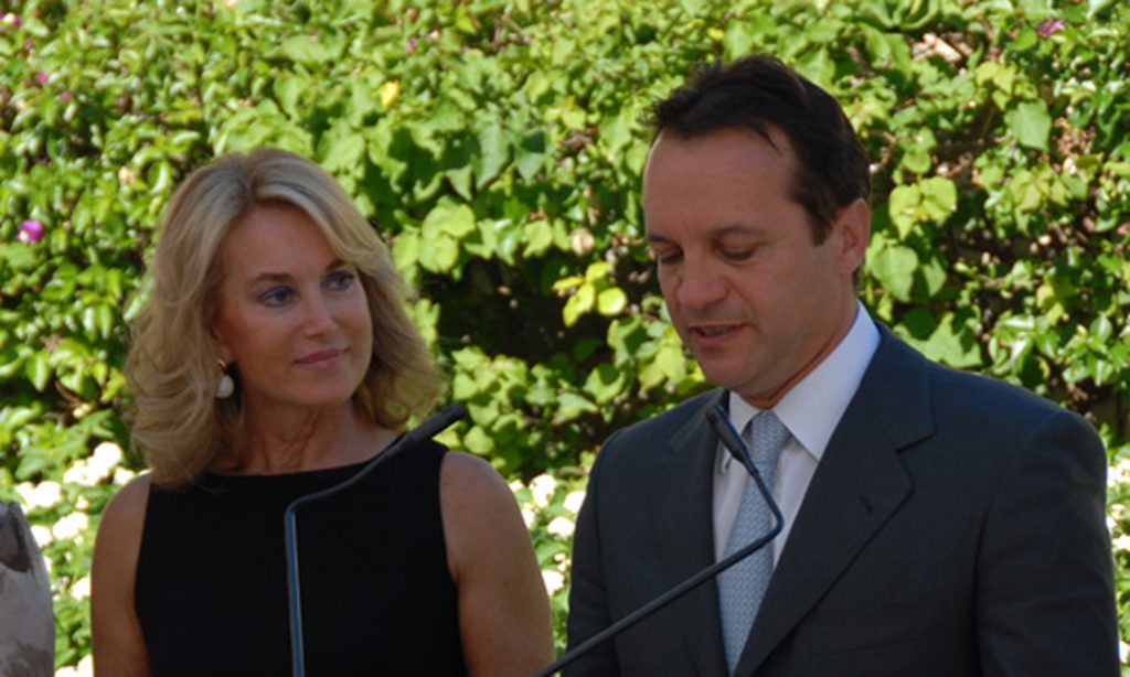 Mme Maria Elena Cuomo avec Georges Marsan, Maire de Monaco